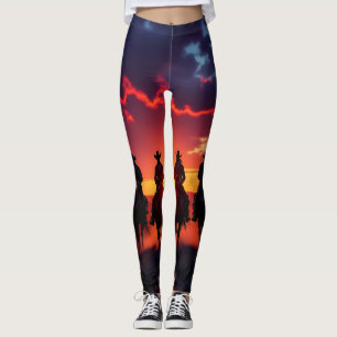 Vier ruiters bij zonsondergang Legging Panty's