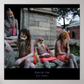 Vier Sadhus-Poster Poster (Voorkant)