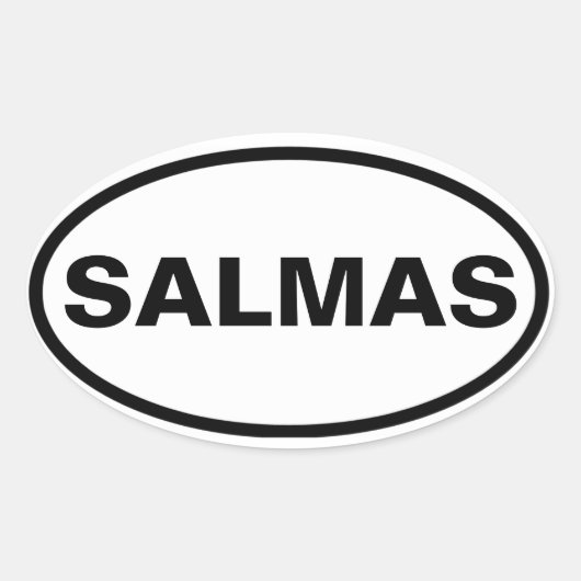 VIER Salmas Ovale Sticker (Voorkant)