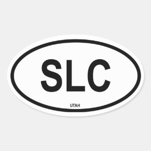 VIER Salt Lake City "SLC" Ovale Sticker