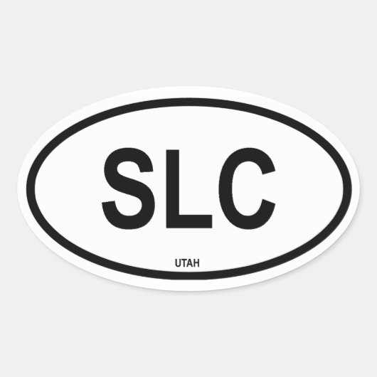 VIER Salt Lake City "SLC" Ovale Sticker (Voorkant)
