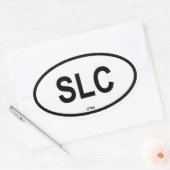 VIER Salt Lake City "SLC" Ovale Sticker (Envelop)