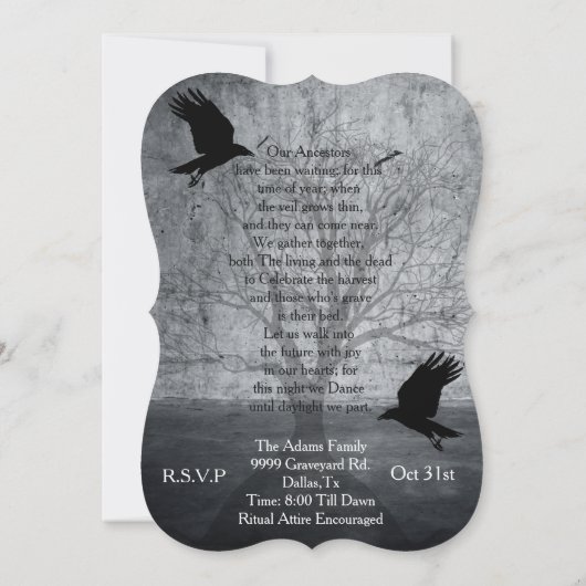 Vier Samhain Kaart (Achterkant)