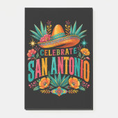 Vier San Antonio 2026 Fiesta Cultuur Post-it® Notes (Voorkant)