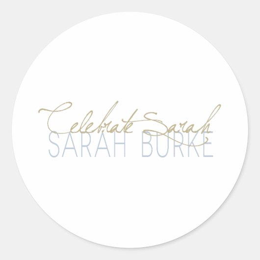 Vier Sarah Ronde Sticker (Voorkant)