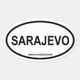 VIER Sarajevo Ovale Sticker