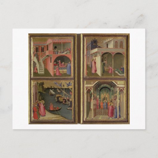 Vier scènes uit het leven van Sint-Nicolaas: St. N Briefkaart (Voorkant)