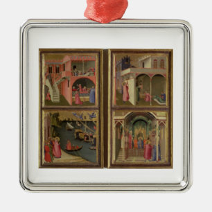 Vier scènes uit het leven van Sint-Nicolaas: St. N Metalen Ornament