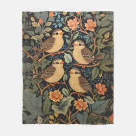 Vier Schattigee Baby Birds Natuur geïnspireerd Fleece Deken