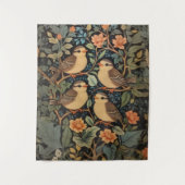 Vier Schattigee Baby Birds Natuur geïnspireerd Wandkleed (Voorkant)