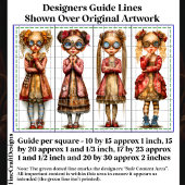 Vier Schattigee eigenzinnige Steampunk Meisjes DV3 Tissuepapier