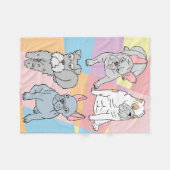 Vier Schattigee honden deken (Voorkant (Horizontaal))