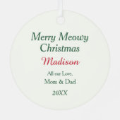 Vier Schattigee Kittens Kerstkrans Kinder Metalen Ornament (Achterkant)