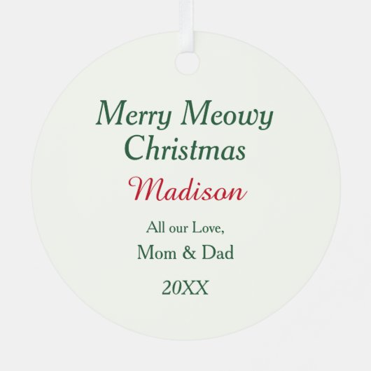 Vier Schattigee Kittens Kerstkrans Kinder Metalen Ornament (Achterkant)