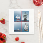 Vier schepen papieren servetten (Insitu)