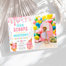 Vier Scoops Girls Ice Cream 4e verjaardag