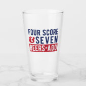 Vier Score en zeven Beers Ago Vierde Glass Glas (Voorkant)