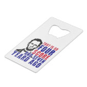 Vier Score en zeven jaar geleden Creditkaart Flessenopener (Voorkant Gekanteld)