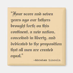 Vier Score en zeven jaar geleden Magneet