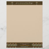 Vier Seasons Trees Natuur Woodland Letterhead Persoonlijk Briefhoofd (Voorkant)