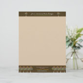 Vier Seasons Trees Natuur Woodland Letterhead Persoonlijk Briefhoofd (Staand voorkant)