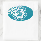 VIER Seattle Flag Ovale Sticker (Tas)