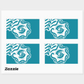 VIER Seattle Flag Rechthoekige Sticker (Vel)