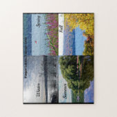 VIER SEIZOEN OP DE CAYUGA LAKE Puzzle Legpuzzel (Verticaal)