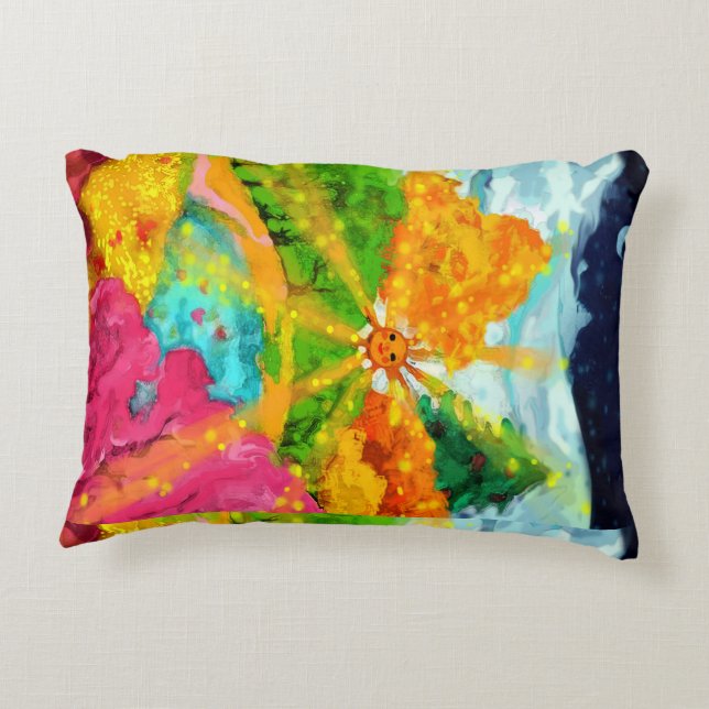 Vier seizoenen accent kussen (Achterkant)