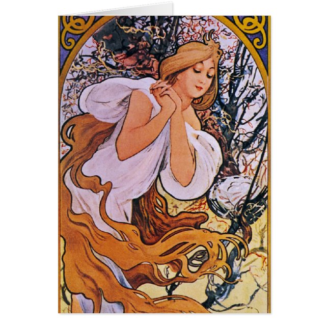 Vier seizoenen Alfons Mucha (Voorkant)