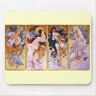 Vier seizoenen Alfons Mucha Muismat