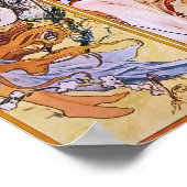 Vier seizoenen Alfons Mucha Poster (Hoek)