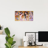 Vier seizoenen Alfons Mucha Poster (Thuiskantoor)