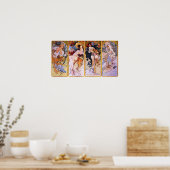 Vier seizoenen Alfons Mucha Poster (Keuken)