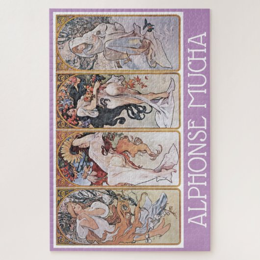 Vier seizoenen, Alphonse Mucha Legpuzzel (Verticaal)