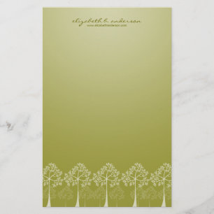 Vier Seizoenen Bomen White Note Card Stationery Briefpapier