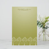Vier Seizoenen Bomen White Note Card Stationery Briefpapier (Staand voorkant)
