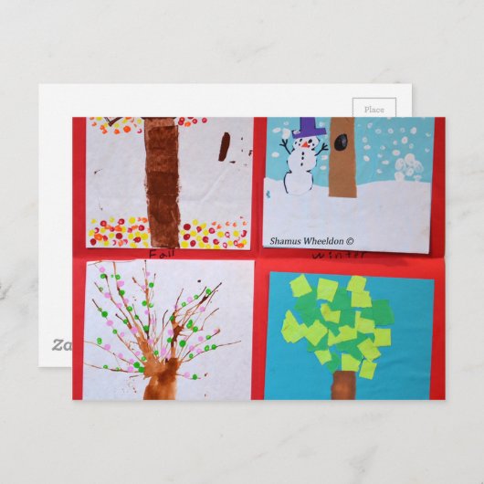 Vier Seizoenen Briefkaart (Voorkant / Achterkant)