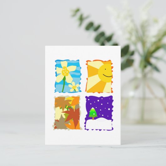 Vier seizoenen briefkaart (Staand voorkant)