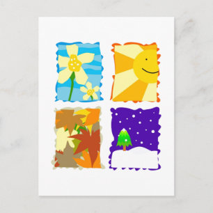 Vier seizoenen briefkaart