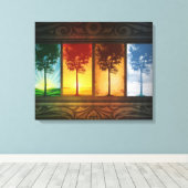 Vier seizoenen canvas afdruk (Insitu (Houten vloer))