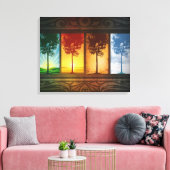 Vier seizoenen canvas afdruk (Insitu (Woonkamer))