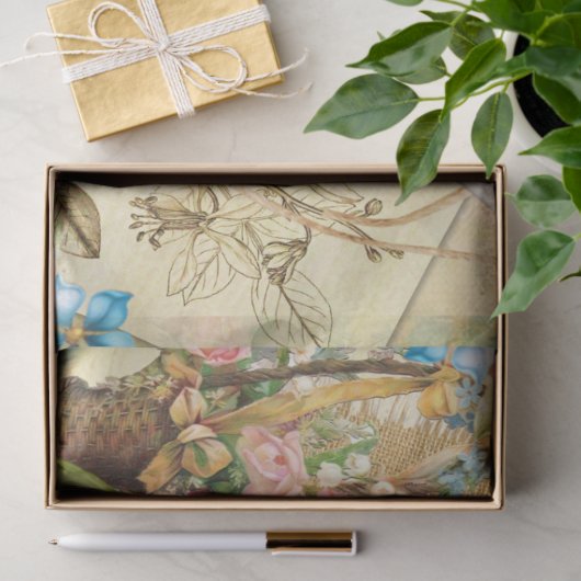 Vier Seizoenen Collage Design Series 1 Tissuepapier (Geschenk)