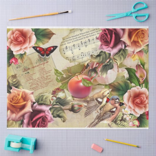 Vier Seizoenen Collage Design Series 2 Tissuepapier (Craft)