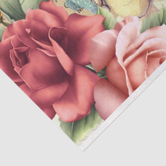 Vier Seizoenen Collage Design Series 3 Tissuepapier (Detail)