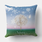 Vier seizoenen design kussens WINTER. (Achterkant)