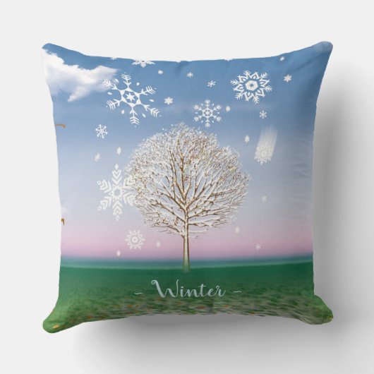 Vier seizoenen design kussens ZOMER / WINTER (Achterkant)