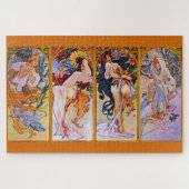 Vier seizoenen door Alfons Mucha Legpuzzel (Horizontaal)