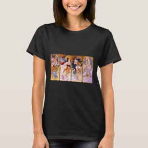 Vier Seizoenen door Mucha Art Nouveau T-shirt