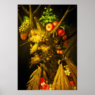 Vier seizoenen - Giuseppe Arcimboldo Poster